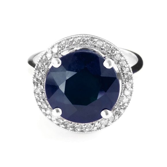 Galaxy Gold Products Jewelry - 14K.  GOLD RING WITH NATURAL DIAMONDS & SAPPHIRE